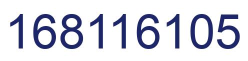 Number 168116105 blue image