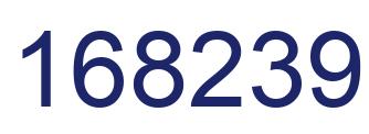 Number 168239 blue image