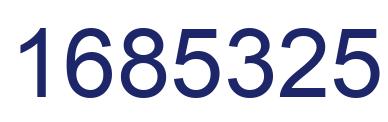 Número 1685325 imagen azul