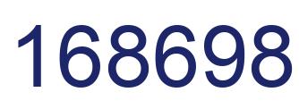 Number 168698 blue image