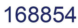Number 168854 blue image