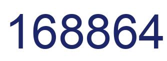 Number 168864 blue image