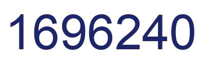 Number 1696240 blue image
