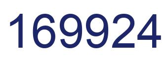 Number 169924 blue image