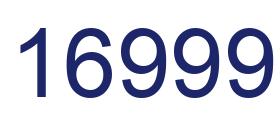 Número 16999 imagen azul