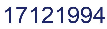 Number 17121994 blue image