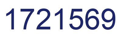 Number 1721569 blue image