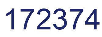 Number 172374 blue image