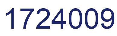 Number 1724009 blue image