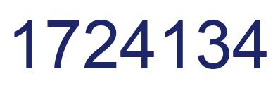 Number 1724134 blue image