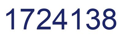 Number 1724138 blue image
