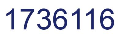 Number 1736116 blue image
