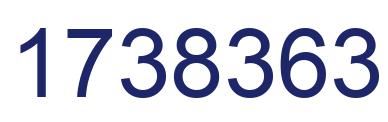 Number 1738363 blue image