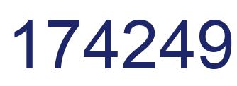 Number 174249 blue image