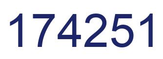 Number 174251 blue image