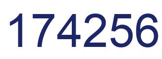 Number 174256 blue image