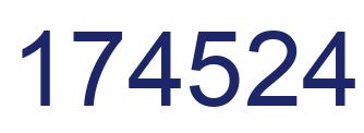 Número 174524 imagen azul