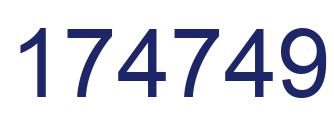 Número 174749 imagen azul