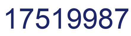 Number 17519987 blue image