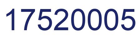 Número 17520005 imagen azul