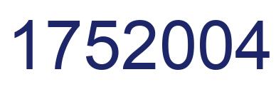 Número 1752004 imagen azul