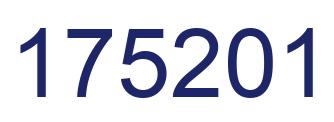 Number 175201 blue image