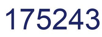 Number 175243 blue image