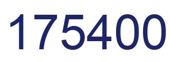 Number 175400 blue image