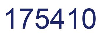 Number 175410 blue image