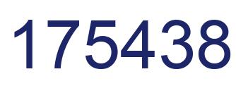 Number 175438 blue image