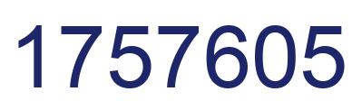Number 1757605 blue image