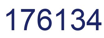 Number 176134 blue image