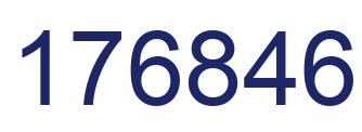 Number 176846 blue image