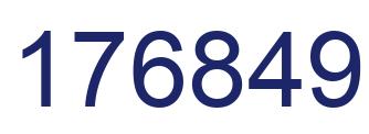 Number 176849 blue image