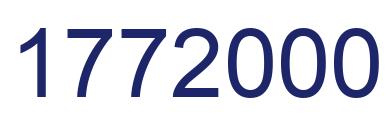 Number 1772000 blue image