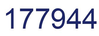 Number 177944 blue image