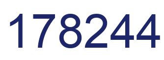 Number 178244 blue image