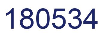 Number 180534 blue image
