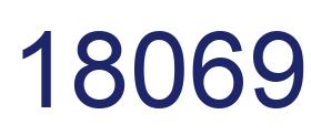 Number 18069 blue image