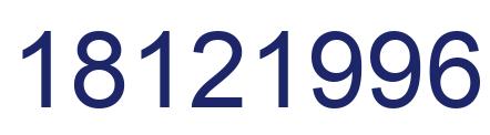 Number 18121996 blue image