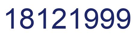 Number 18121999 blue image