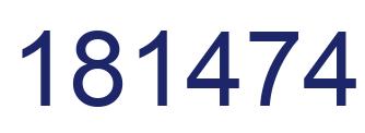 Number 181474 blue image