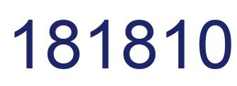 Number 181810 blue image