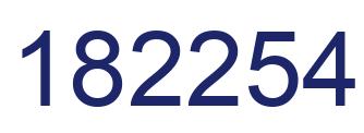 Número 182254 imagen azul