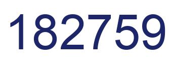 Number 182759 blue image