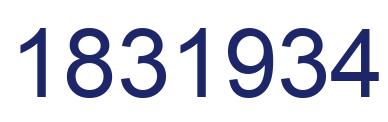 Number 1831934 blue image