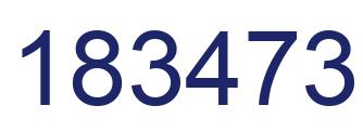 Number 183473 blue image