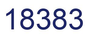 Number 18383 blue image