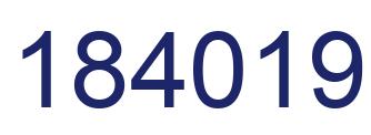 Number 184019 blue image
