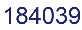 Number 184039 blue image